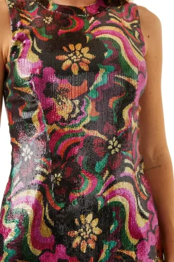 MISA Los Angeles EDIE DRESS Floragroovesequin Sale