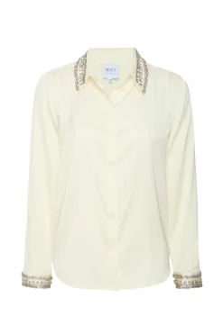 MISA Los Angeles ELLIE TOP Ivorysatin Fashion