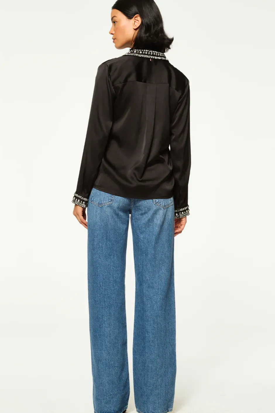 MISA Los Angeles ELLIE TOP Blacksatin Online