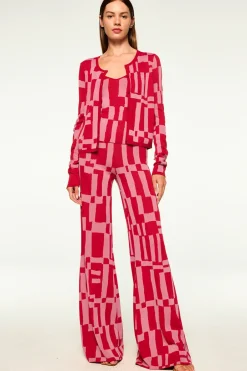 MISA Los Angeles ELVIN CARDIGAN Pinku0026red Sale