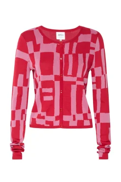 MISA Los Angeles ELVIN CARDIGAN Pinku0026red Sale