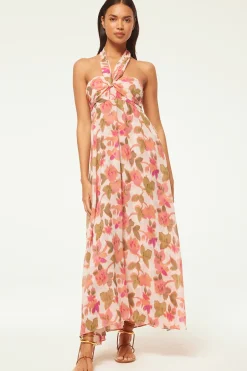 MISA Los Angeles EMINE DRESS Sonoranflorachiffon Clearance