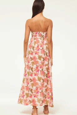 MISA Los Angeles EMINE DRESS Sonoranflorachiffon Clearance