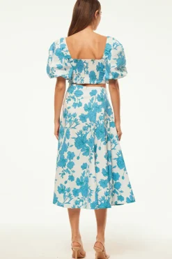 MISA Los Angeles EMMA SKIRT Turquoiseflorapoplin Online