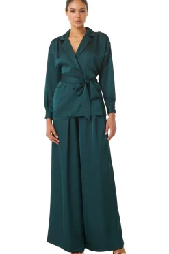 MISA Los Angeles FARAH JACKET Emeraldsatin Discount