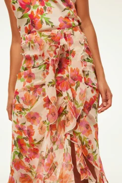 MISA Los Angeles FARIDA SKIRT Palmareibloomschiffon Hot