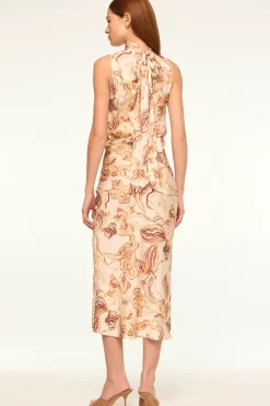 MISA Los Angeles FAY SKIRT Goldenstrawsatin Fashion