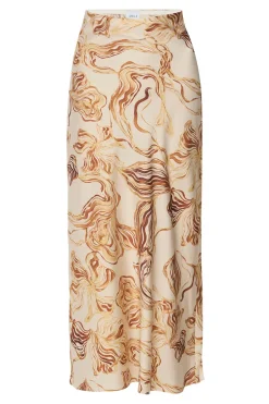 MISA Los Angeles FAY SKIRT Goldenstrawsatin Fashion