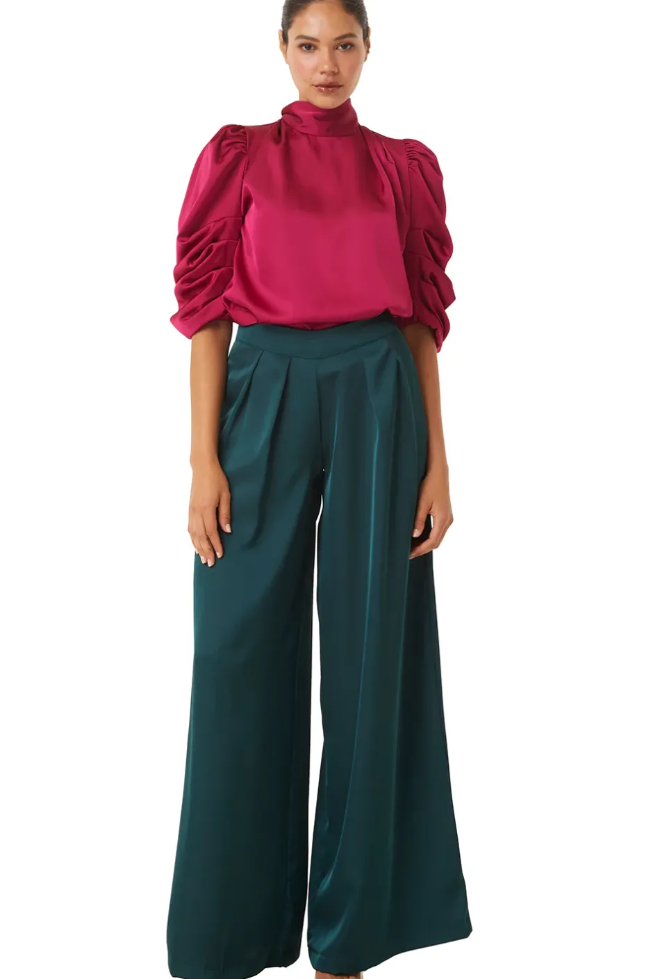 MISA Los Angeles FILIPPA PANT Emeraldsatin Online