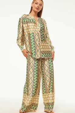 MISA Los Angeles FILOMENA PANT Limoncellogeosatin Fashion