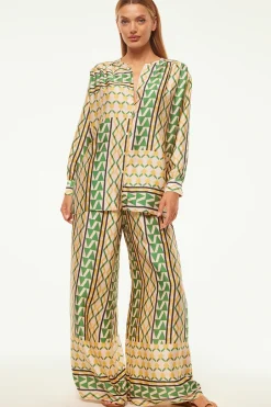 MISA Los Angeles FILOMENA PANT Limoncellogeosatin Fashion
