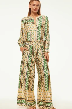 MISA Los Angeles FILOMENA PANT Limoncellogeosatin Fashion