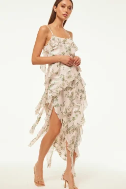 MISA Los Angeles FLORENCE DRESS Whitesagebotanicamix Outlet
