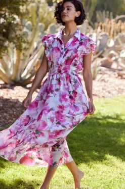 MISA Los Angeles FLORENCIA DRESS Gardenfuchsia Hot