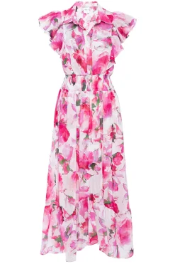 MISA Los Angeles FLORENCIA DRESS Gardenfuchsia Hot