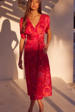 MISA Los Angeles FRANCESCA DRESS Floracorsicafuchsia Best