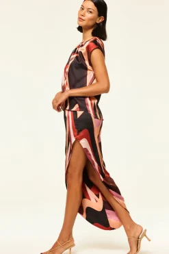 MISA Los Angeles FRANCO SKIRT Canyonstripesatin Best