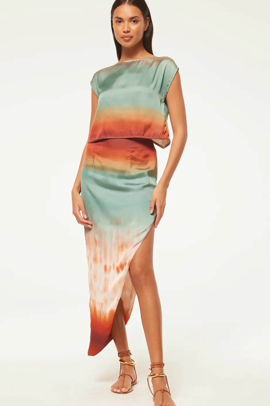 MISA Los Angeles FRANKA SKIRT Carnelianombre Clearance