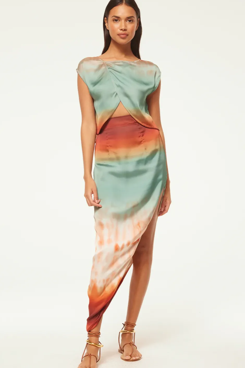 MISA Los Angeles FRANKA SKIRT Carnelianombre Clearance