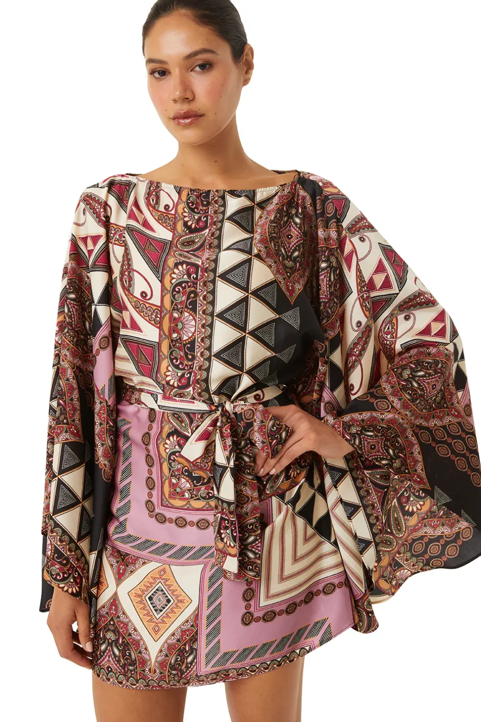 MISA Los Angeles GIADA DRESS Leonardopatchwork Fashion