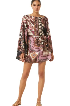 MISA Los Angeles GIADA DRESS Leonardopatchwork Fashion