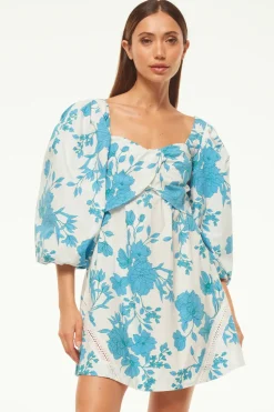 MISA Los Angeles GIADA DRESS Turquoiseflorapoplin Online