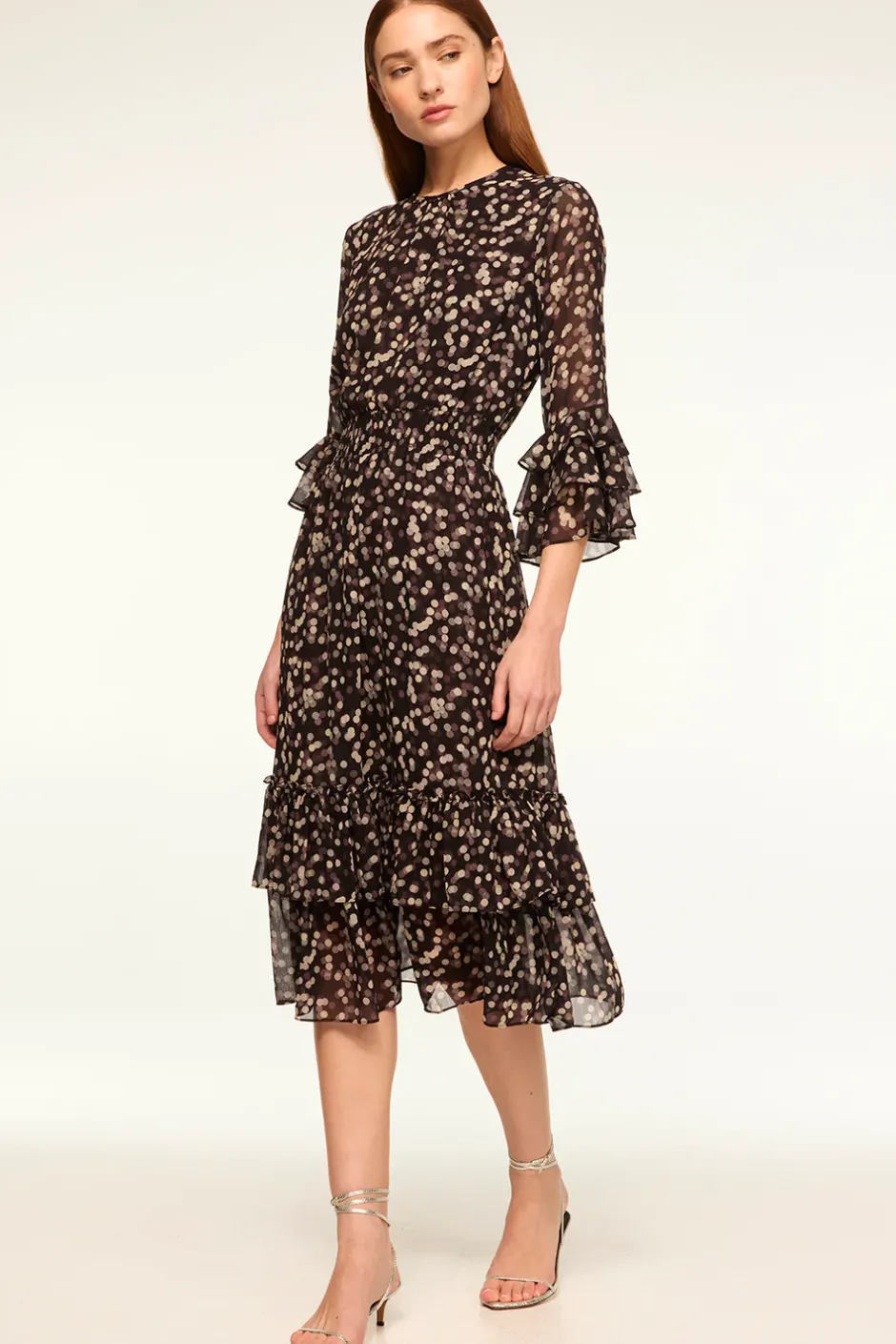 MISA Los Angeles GORDANA DRESS Polkadotsmall Sale