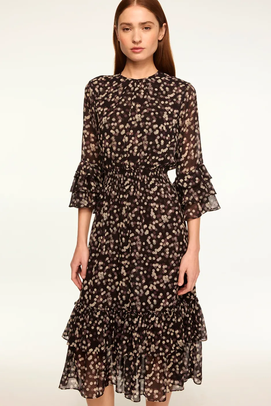 MISA Los Angeles GORDANA DRESS Polkadotsmall Sale