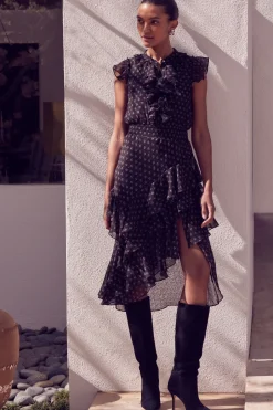 MISA Los Angeles ILYSA DRESS Blacklapiseye Fashion