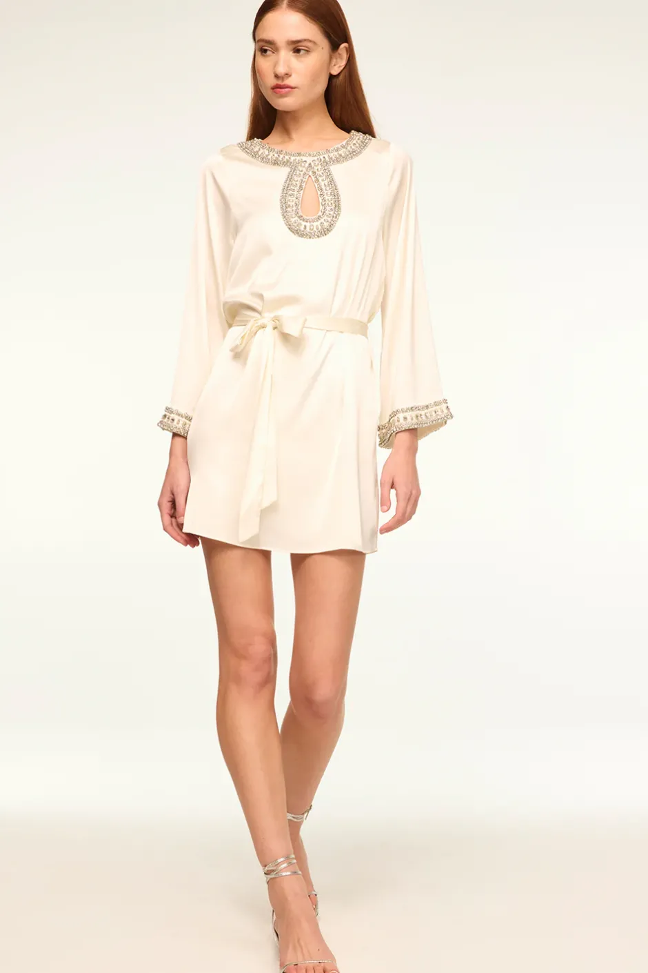 MISA Los Angeles IVY DRESS Ivorysatin Clearance