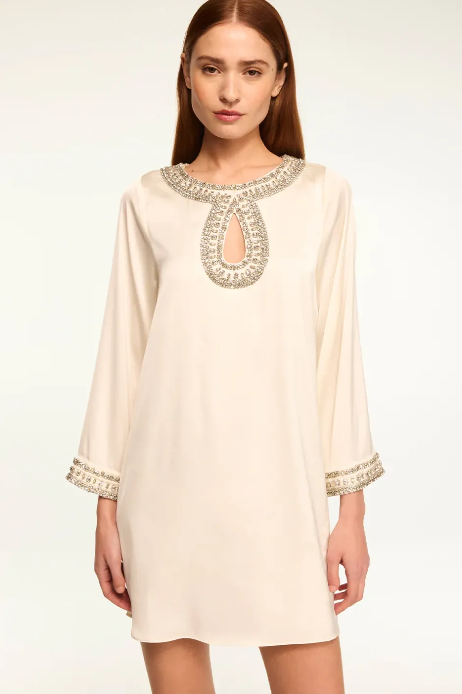 MISA Los Angeles IVY DRESS Ivorysatin Clearance