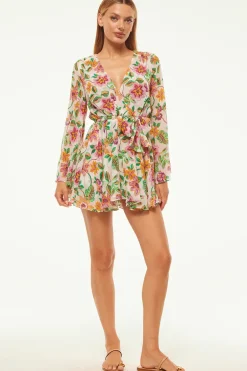 MISA Los Angeles KAIA DRESS Floraexoticachiffon Sale