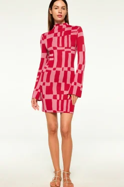 MISA Los Angeles KALEN DRESS Pinku0026red Clearance