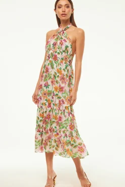 MISA Los Angeles KAROLINA DRESS Floraexoticachiffon Clearance