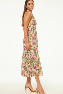 MISA Los Angeles KAROLINA DRESS Floraexoticachiffon Clearance