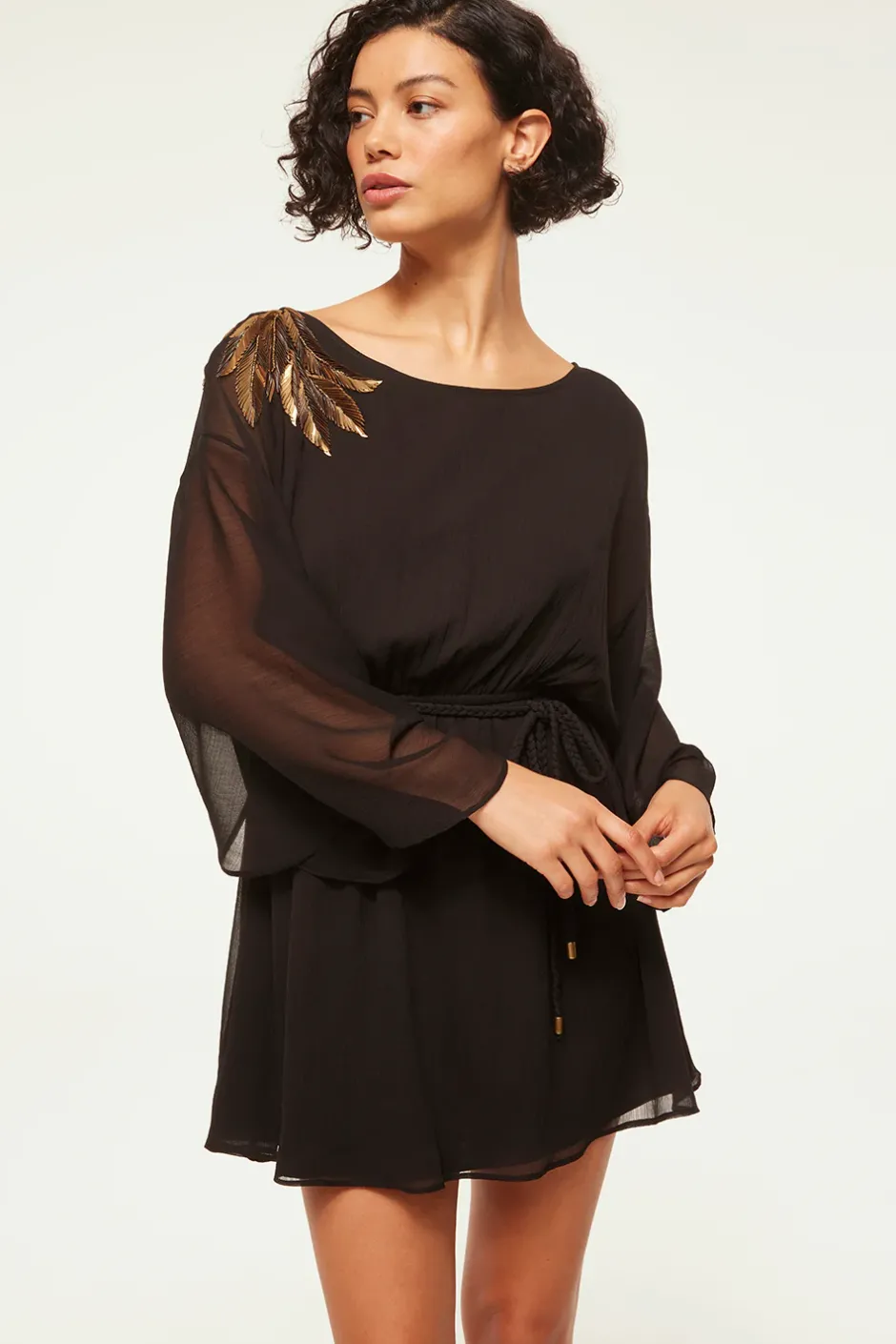 MISA Los Angeles KATANA DRESS Blackpalmd'or Fashion