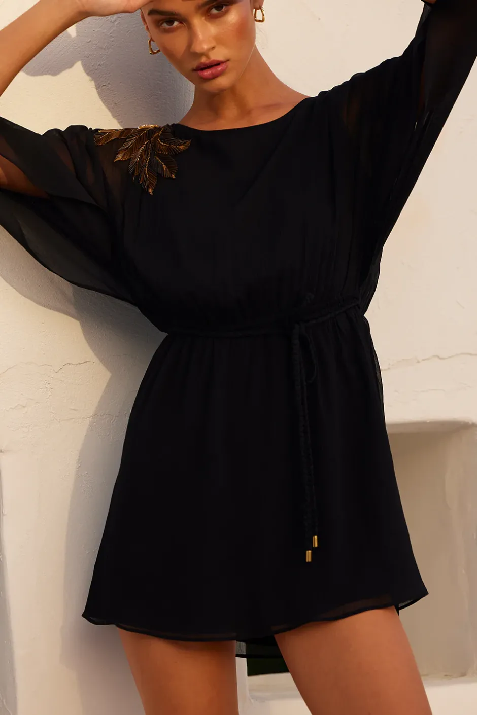 MISA Los Angeles KATANA DRESS Blackpalmd'or Fashion