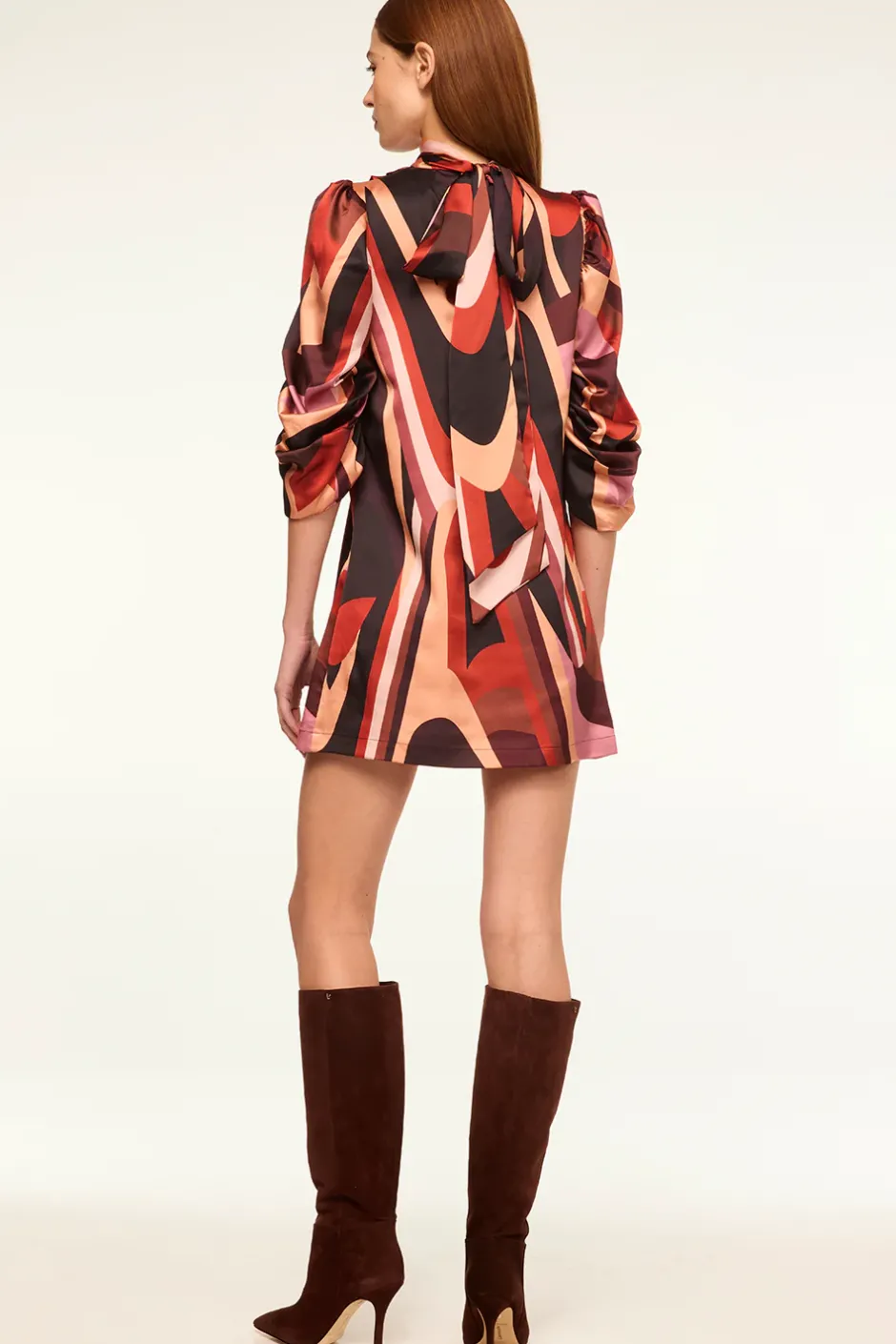 MISA Los Angeles KELLY DRESS Canyonstripesatin New