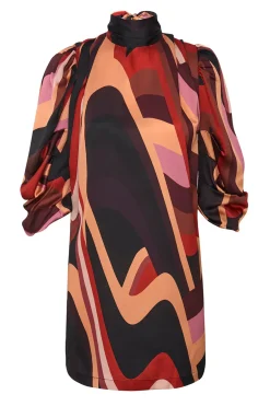 MISA Los Angeles KELLY DRESS Canyonstripesatin New