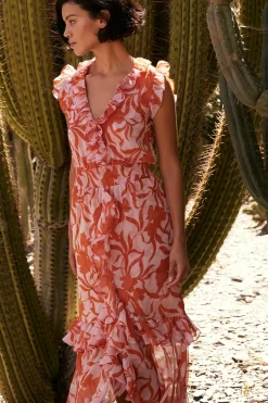 MISA Los Angeles KIDADA DRESS Atlasfloraldesertrose Best