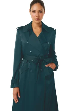 MISA Los Angeles KIKI TRENCH Emeraldsatin Hot