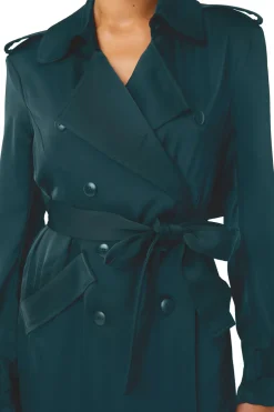 MISA Los Angeles KIKI TRENCH Emeraldsatin Hot