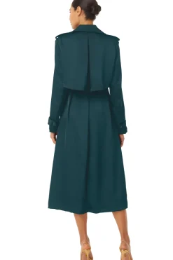 MISA Los Angeles KIKI TRENCH Emeraldsatin Hot