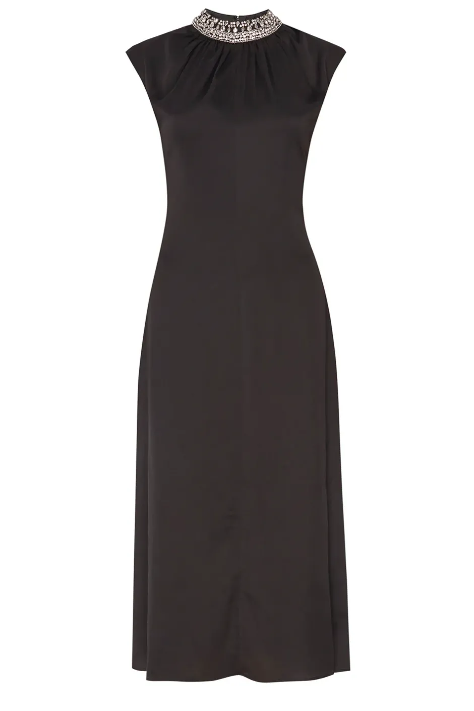 MISA Los Angeles KIRA DRESS Blacksatin New
