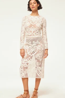 MISA Los Angeles KORD SKIRT Embroideredmesh Hot