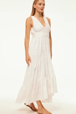 MISA Los Angeles KSENIA DRESS Whiteeyelet Outlet