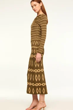 MISA Los Angeles LAINEY DRESS Olivegeostripe Online