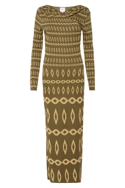 MISA Los Angeles LAINEY DRESS Olivegeostripe Online