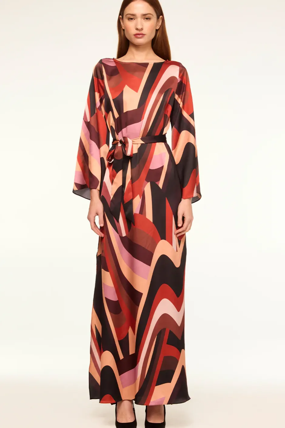 MISA Los Angeles LAURIE DRESS Canyonstripesatin Best