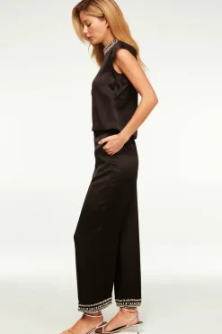 MISA Los Angeles LEIA PANT Blacksatin Online